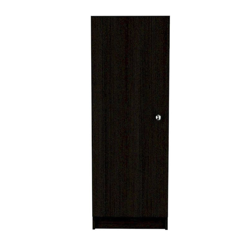 47 Armoire de garde-manger ou de rangement en bois noir - 16,9 x 47,4 x 12,3