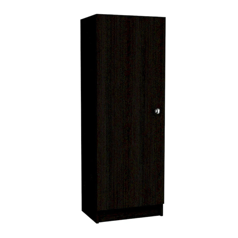 47 Armoire de garde-manger ou de rangement en bois noir - 16,9 x 47,4 x 12,3