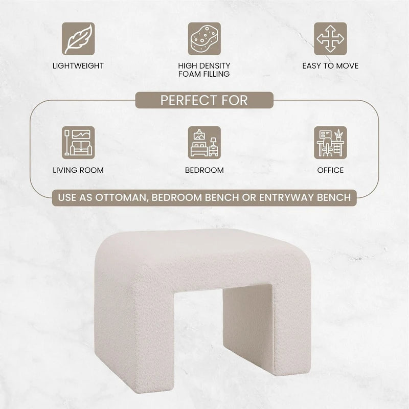 26 bancs modernes rembourrés en velours ou bouclette avec siège en mousse matelassée pour salon, chambre, bureau à domicile