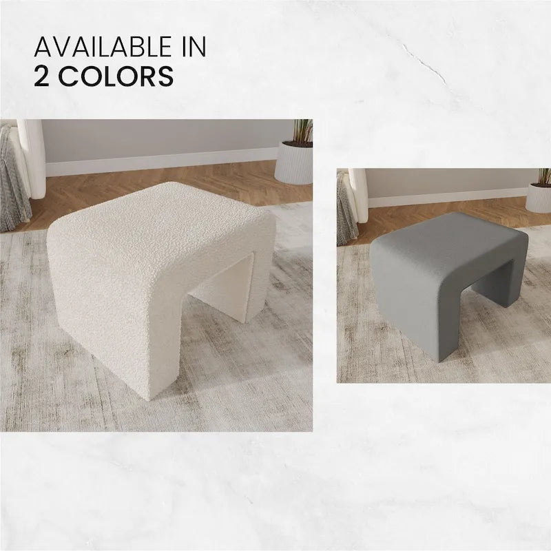 26 bancs modernes rembourrés en velours ou bouclette avec siège en mousse matelassée pour salon, chambre, bureau à domicile