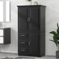 Meuble de rangement haut et large avec portes pour salle de bain/bureau, trois tiroirs