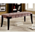 Banc d'appoint capitonné en tissu contemporain