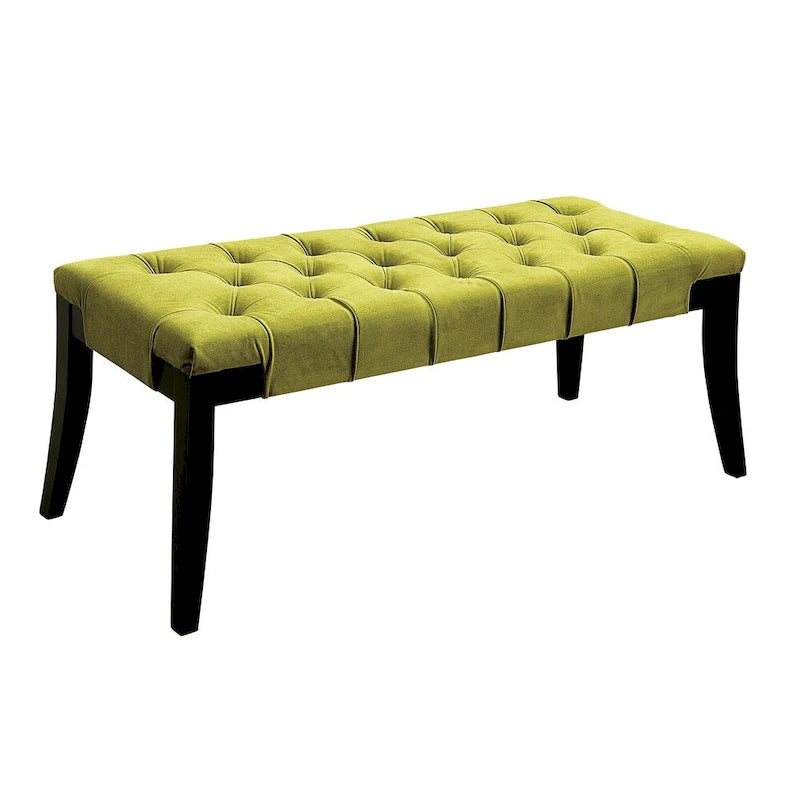 Banc d'appoint capitonné en tissu contemporain
