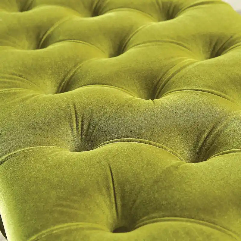 Banc d'appoint capitonné en tissu contemporain