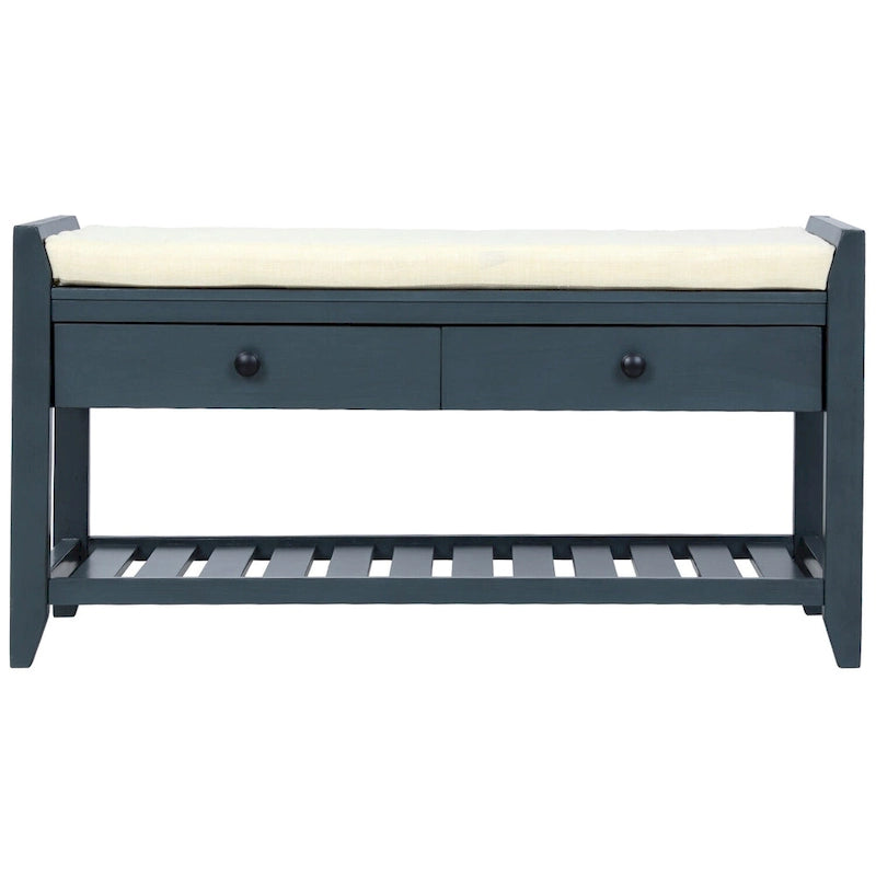 Banc de rangement d'entrée moderne multifonction avec siège rembourré et tiroirs