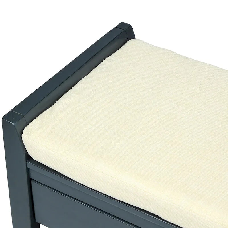 Banc de rangement d'entrée moderne multifonction avec siège rembourré et tiroirs