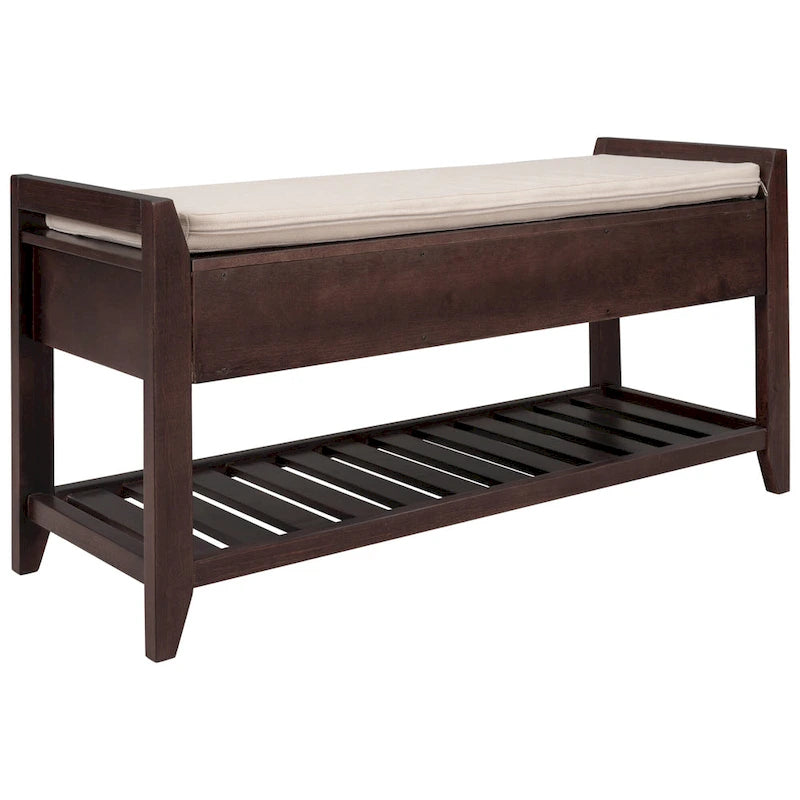 Banc de rangement d'entrée moderne multifonction avec siège rembourré et tiroirs