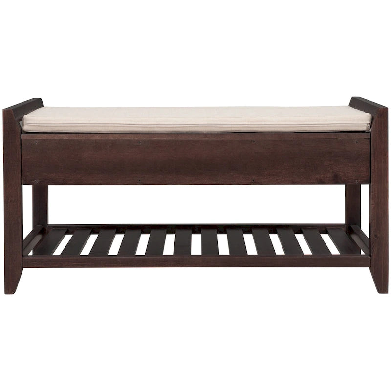 Banc de rangement d'entrée moderne multifonction avec siège rembourré et tiroirs