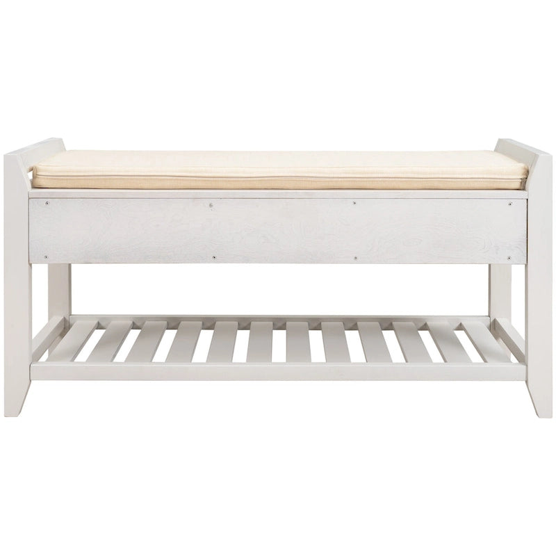 Banc de rangement d'entrée moderne multifonction avec siège rembourré et tiroirs