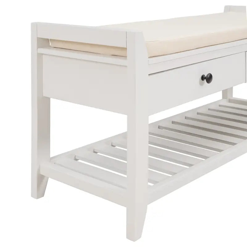 Banc de rangement d'entrée moderne multifonction avec siège rembourré et tiroirs