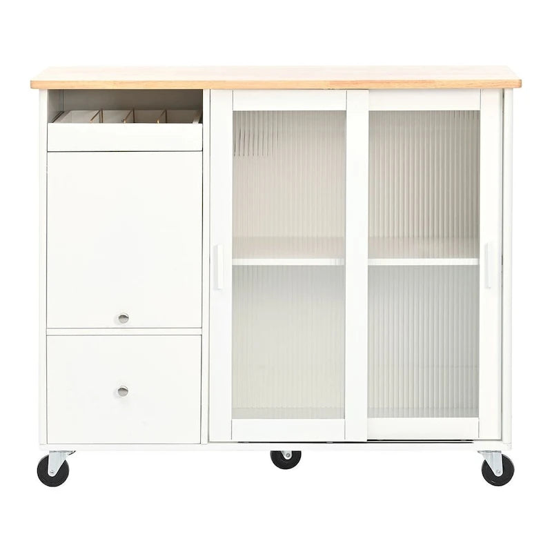 Chariot de cuisine pliable avec lumières LED