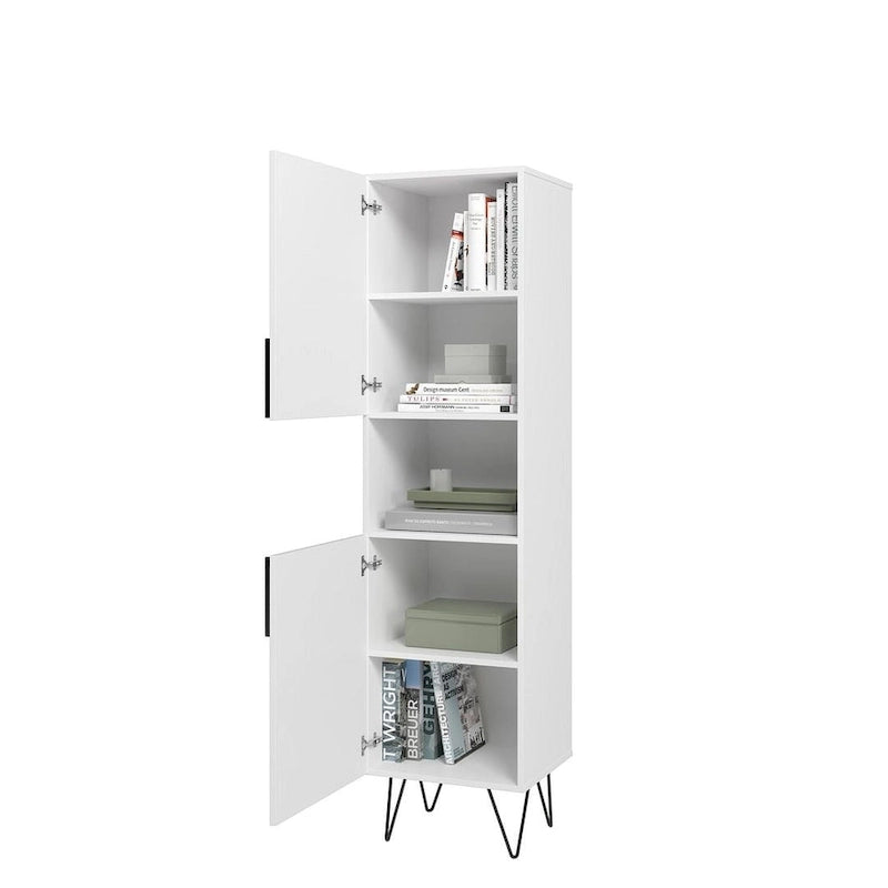 17.51 Bibliothèque étroite avec 5 étagères