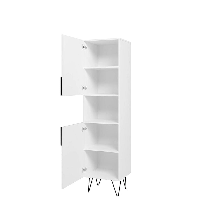 17.51 Bibliothèque étroite avec 5 étagères