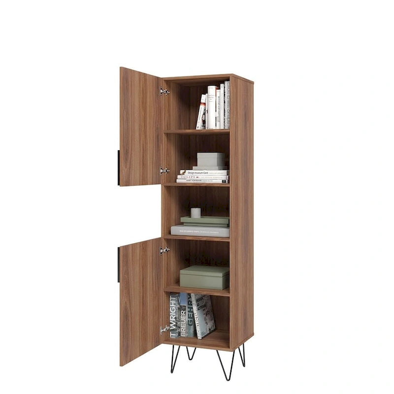 17.51 Bibliothèque étroite avec 5 étagères