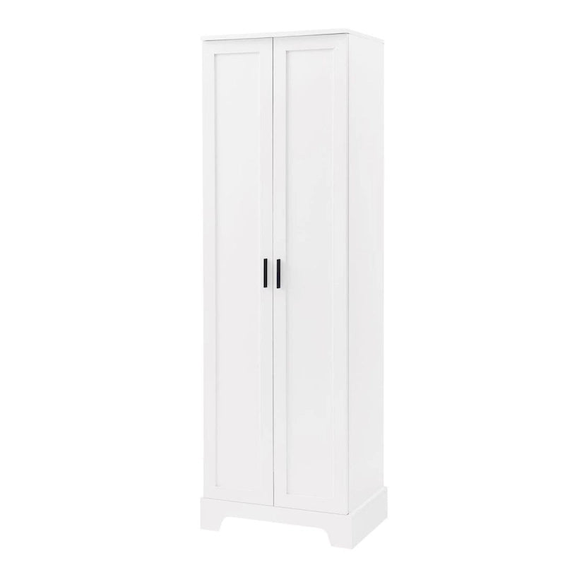 Meuble de rangement à deux portes pour salle de bain ou bureau, étagère réglable, panneau MDF