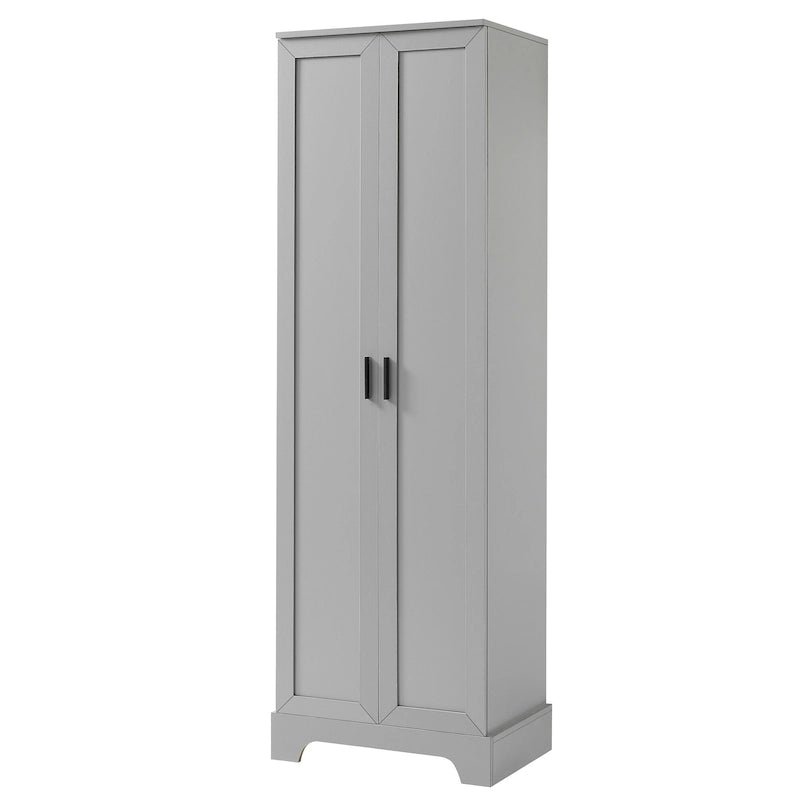 Meuble de rangement à deux portes pour salle de bain ou bureau, étagère réglable, panneau MDF