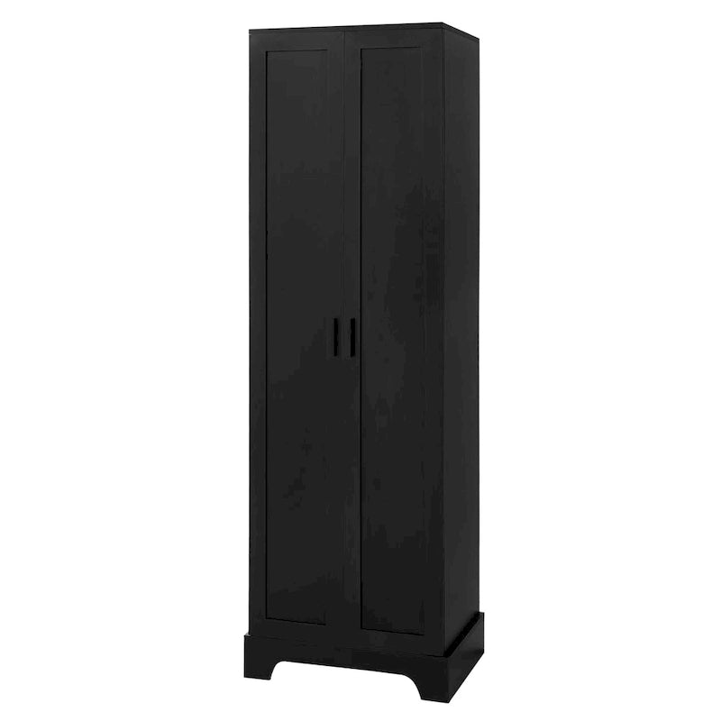 Meuble de rangement à deux portes pour salle de bain ou bureau, étagère réglable, panneau MDF