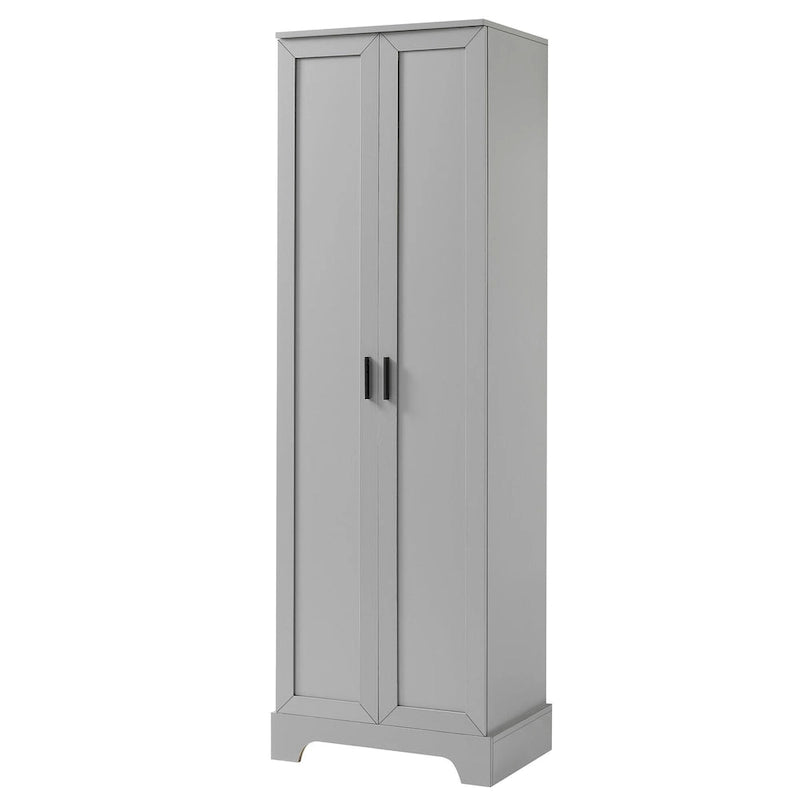 Meuble de rangement à deux portes pour salle de bain ou bureau, étagère réglable, panneau MDF