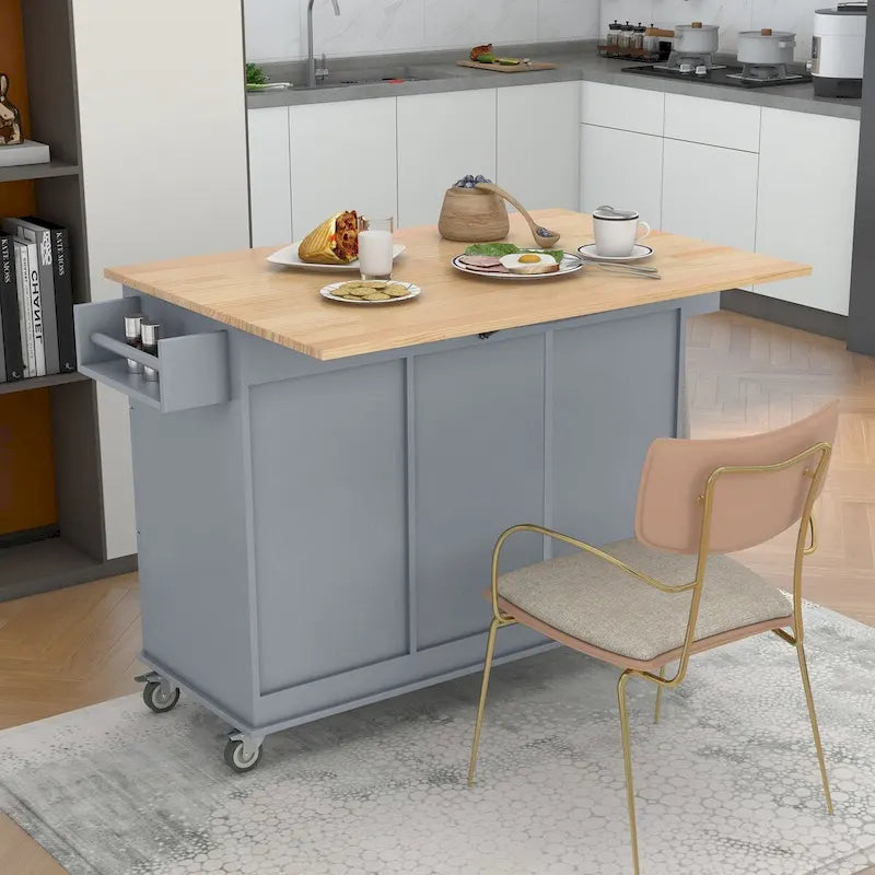 Dessertes de cuisine multifonctionnelles avec porte-épices et étagères réglables