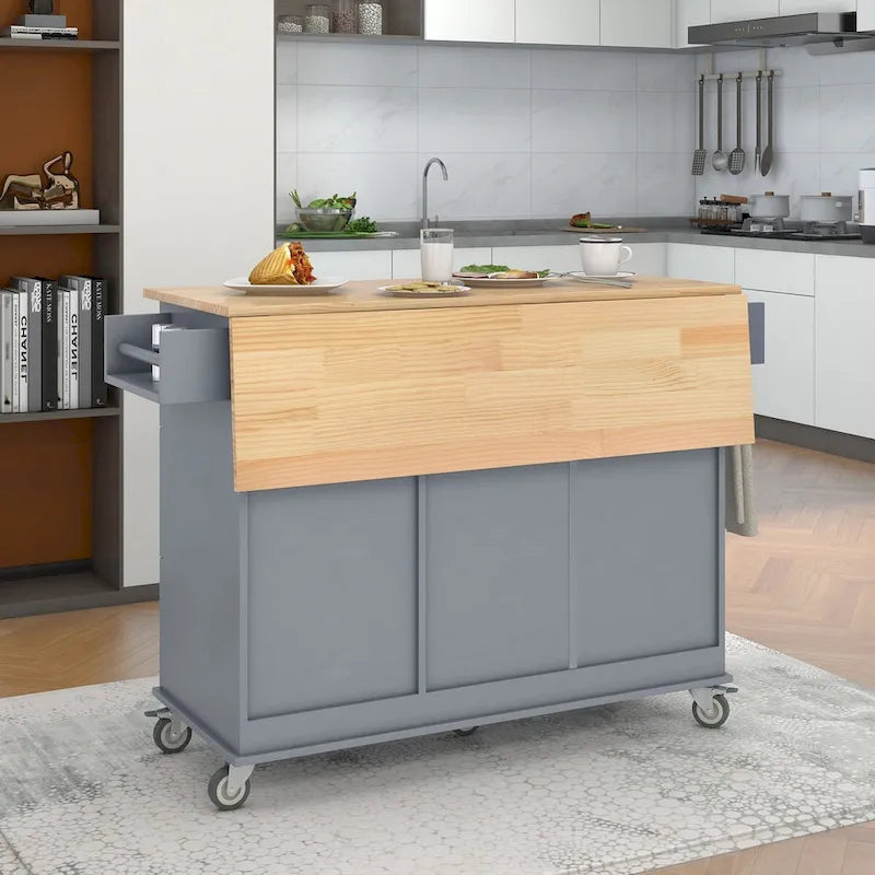 Dessertes de cuisine multifonctionnelles avec porte-épices et étagères réglables