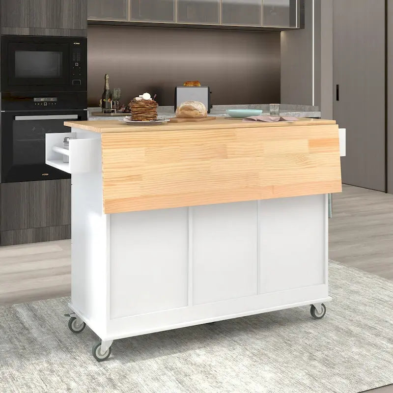 Dessertes de cuisine multifonctionnelles avec porte-épices et étagères réglables