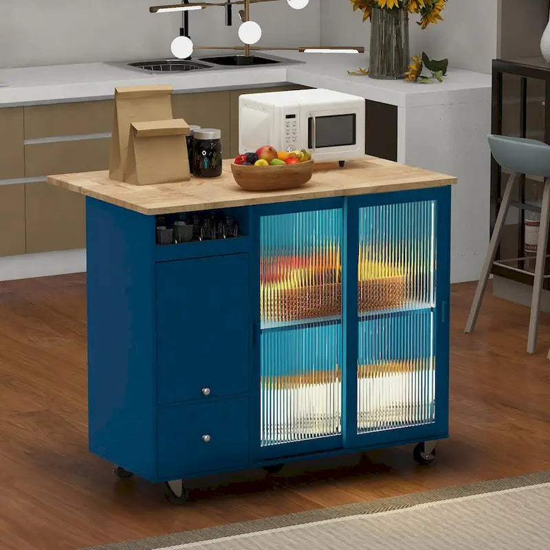 Ilot de cuisine avec abattant et lumière LED