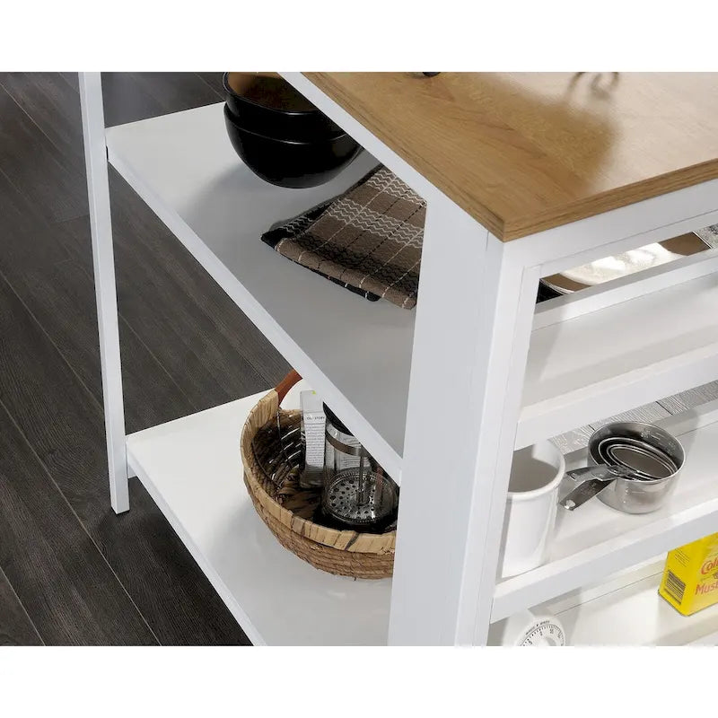 Îlot de cuisine Chêne baltique/Blanc