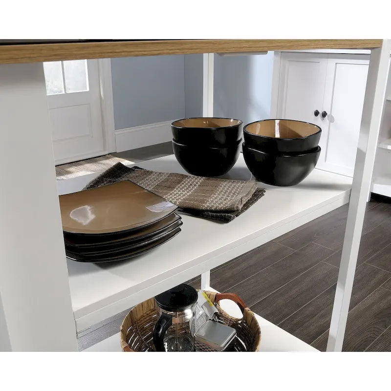 Îlot de cuisine Chêne baltique/Blanc
