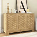Meuble de rangement avec 3 portes, Buffet en bois avec étagère réglable, Armoire d'appoint avec kit anti-basculement
