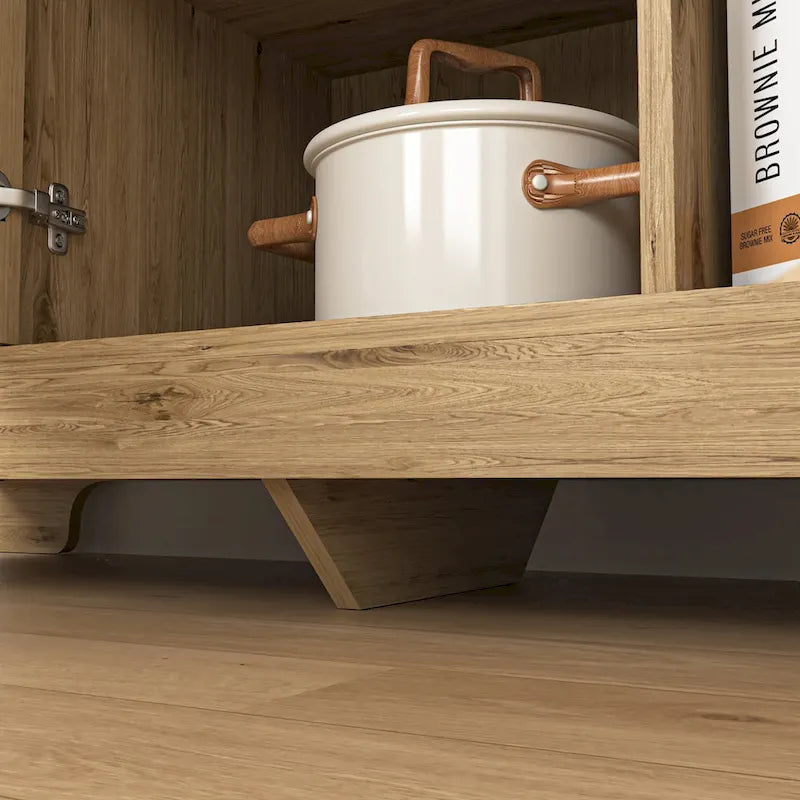 Meuble de rangement avec 3 portes, Buffet en bois avec étagère réglable, Armoire d'appoint avec kit anti-basculement