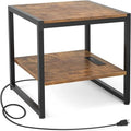 Table d'appoint avec station de recharge - 20P x 20L x 20,7H
