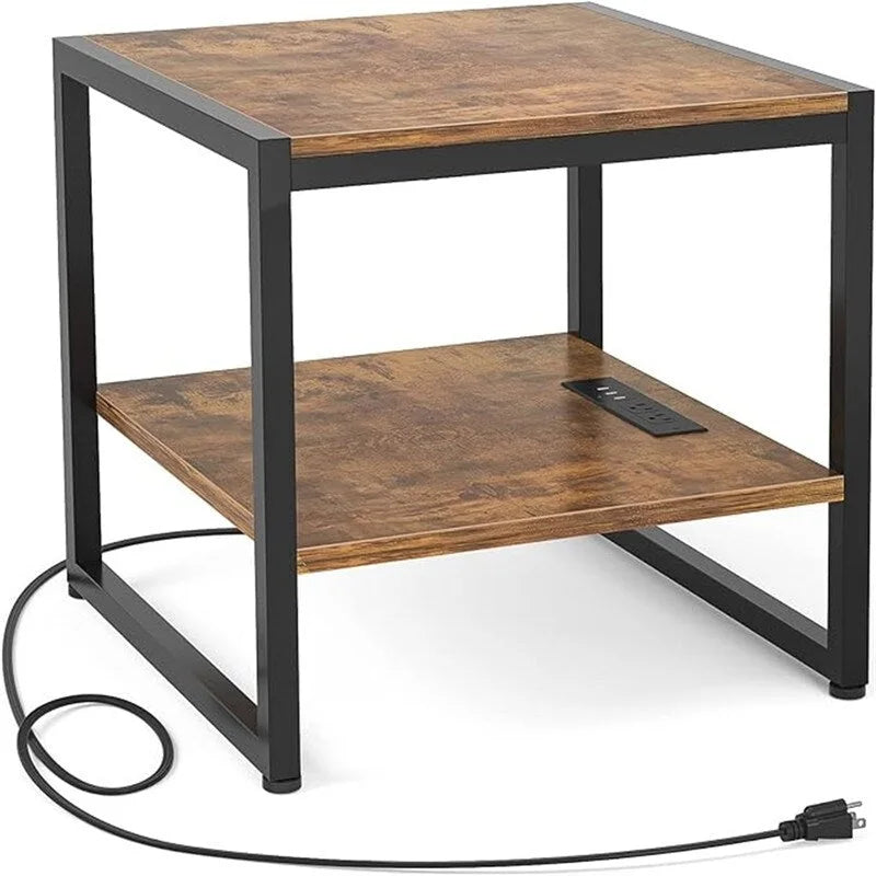 Table d'appoint avec station de recharge - 20P x 20L x 20,7H