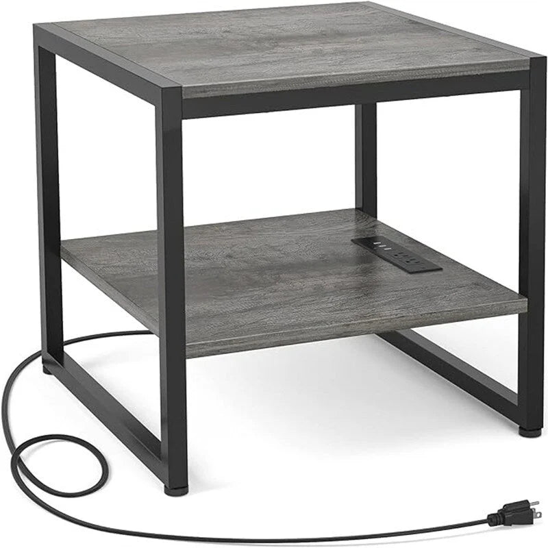 Table d'appoint avec station de recharge - 20P x 20L x 20,7H