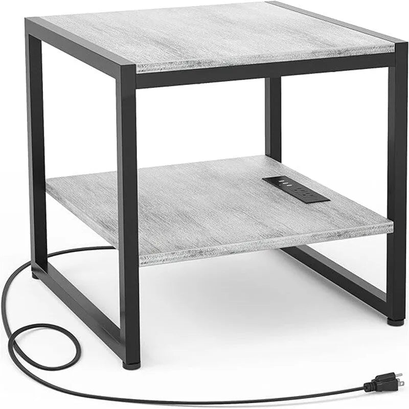 Table d'appoint avec station de recharge - 20P x 20L x 20,7H
