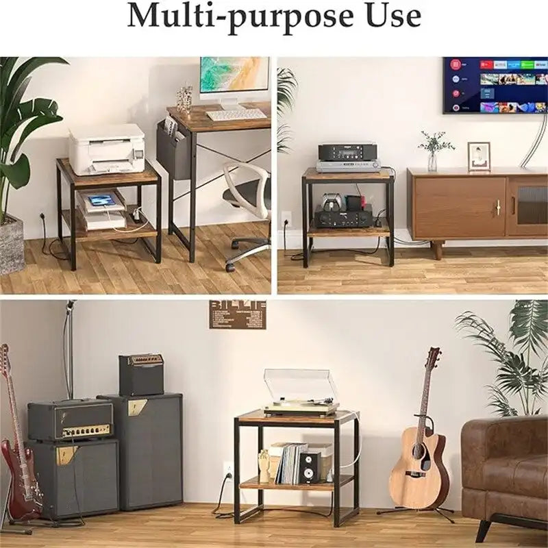 Table d'appoint avec station de recharge - 20P x 20L x 20,7H