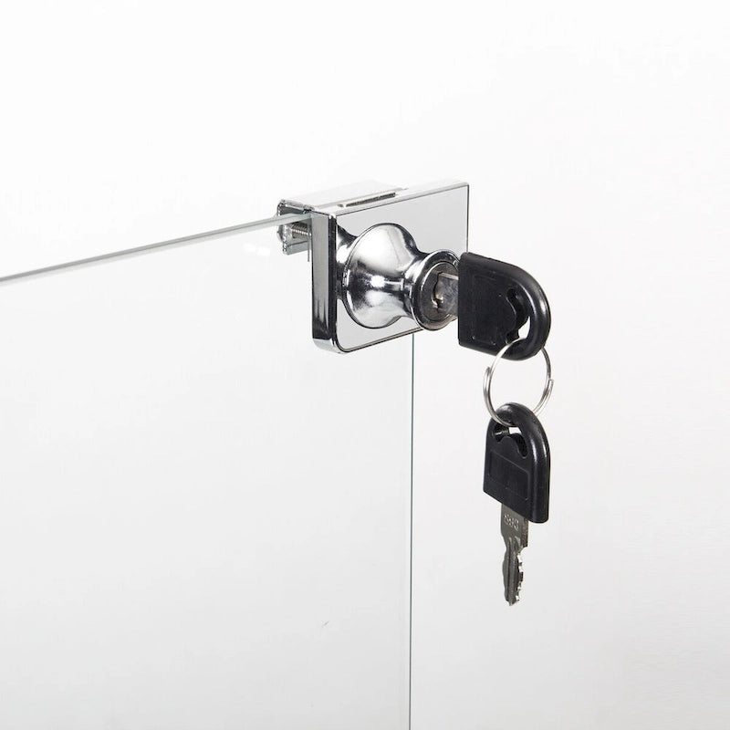 Vitrine à deux portes avec 3 étagères, noire