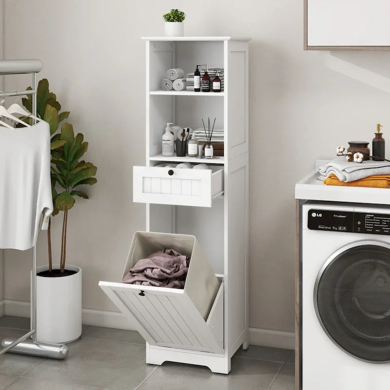 Meuble de tri de linge inclinable à un tiroir
