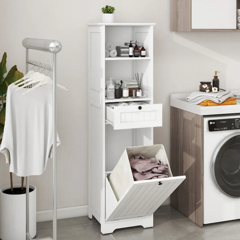 Meuble de tri de linge inclinable à un tiroir