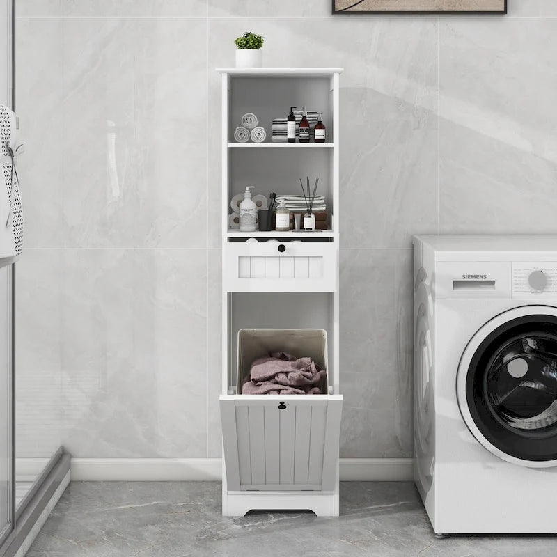 Meuble de tri de linge inclinable à un tiroir