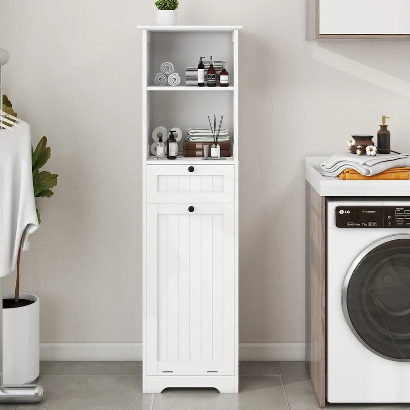 Meuble de tri de linge inclinable à un tiroir