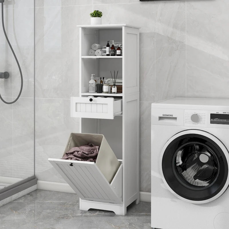 Meuble de tri de linge inclinable à un tiroir