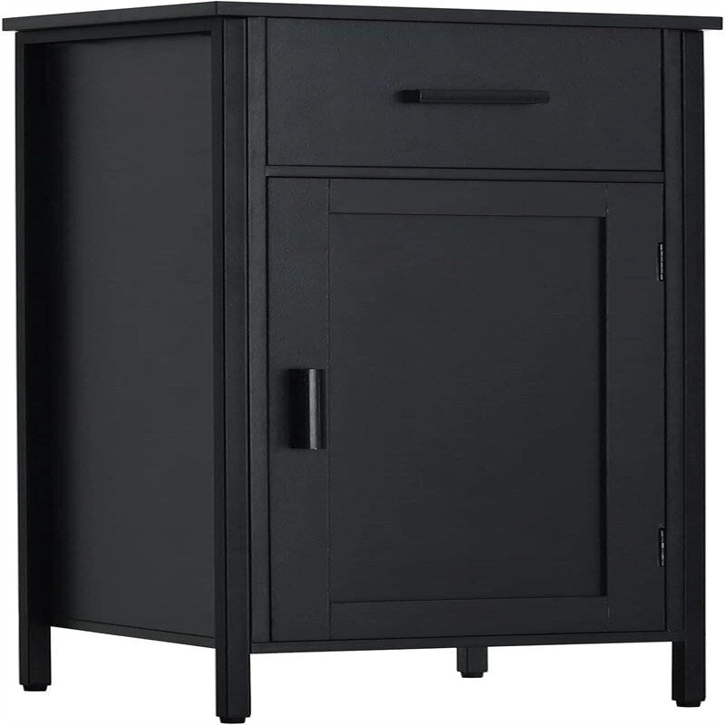 Meuble de rangement au sol étroit avec 1 porte et 1 tiroir - 11,8P x 13,8L x 31,5H