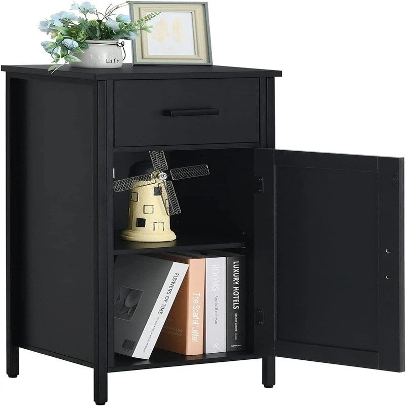 Meuble de rangement au sol étroit avec 1 porte et 1 tiroir - 11,8P x 13,8L x 31,5H