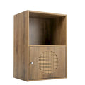 Meuble de Rangement Salle de Bain, Petit Meuble de Rangement, Armoire en Rotin, Meuble 1 Porte