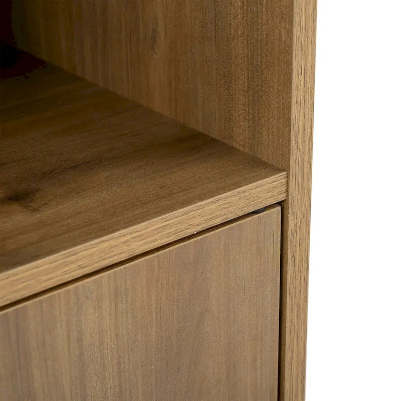 Meuble de Rangement Salle de Bain, Petit Meuble de Rangement, Armoire en Rotin, Meuble 1 Porte